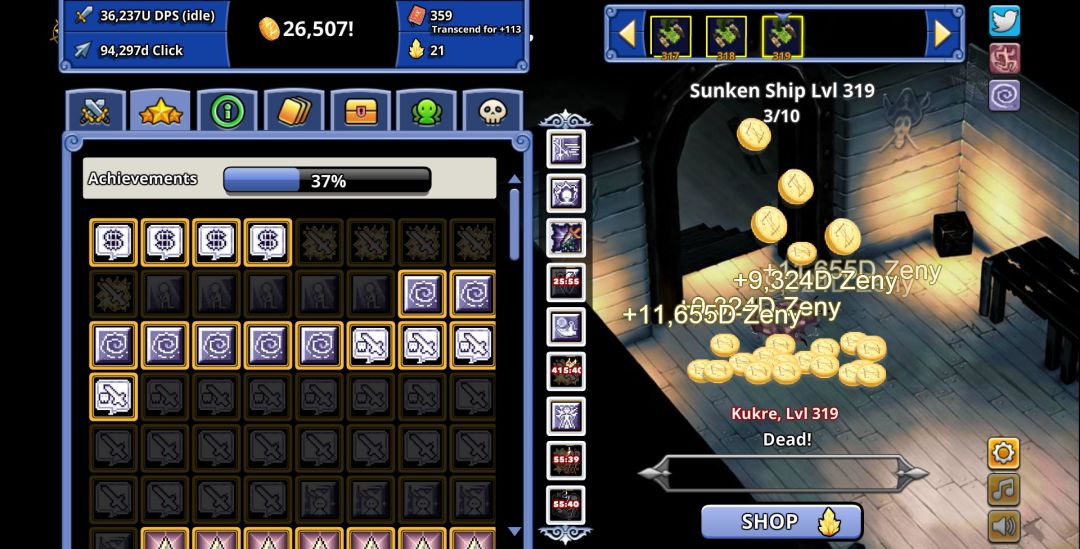 Ragnarok Clicker游戏截图