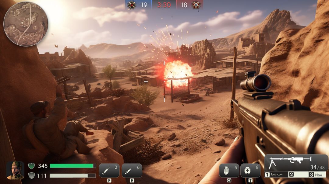 Frontline 1942: 第二次世界大战的战役游戏截图