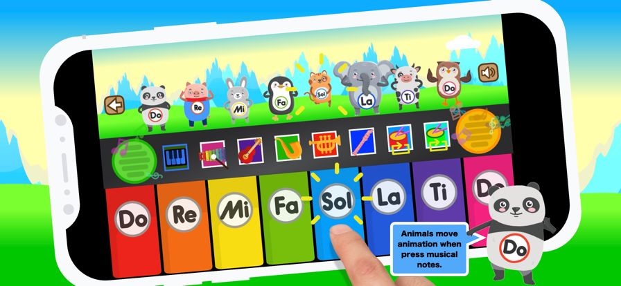 鋼琴 和 动物的声音 學音樂游戏截图