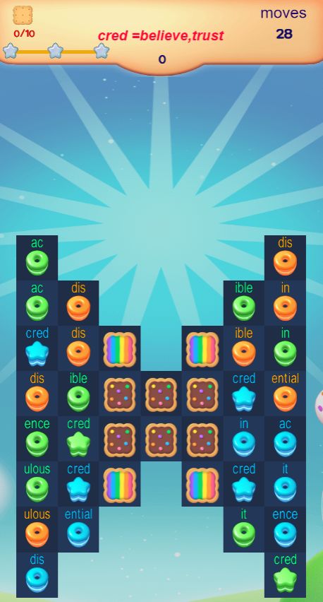 甜蜜英语消消乐游戏截图