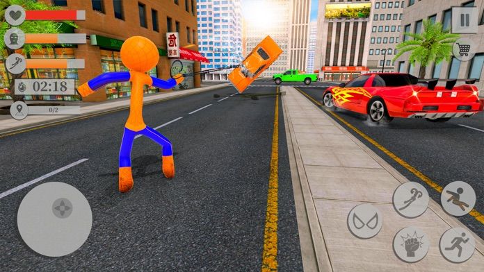 蜘蛛 火柴人 绳 英雄游戏截图