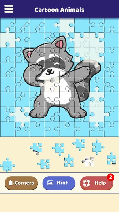 Cartoon Animals Puzzle游戏截图