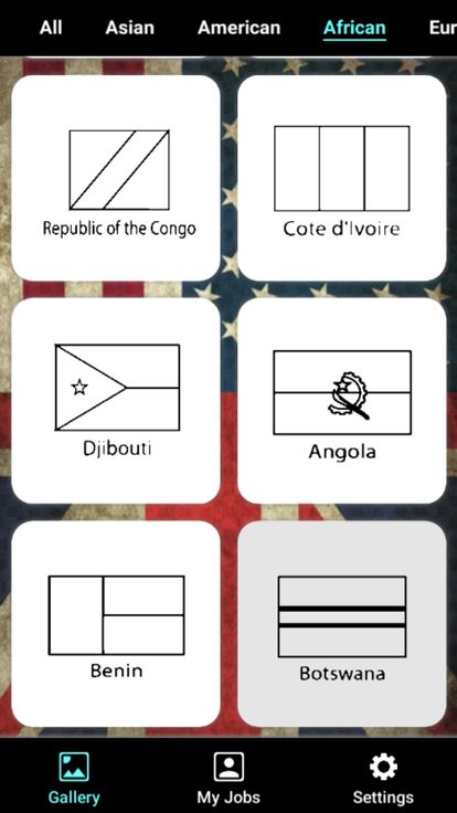 Flag Coloring Puzzle游戏截图