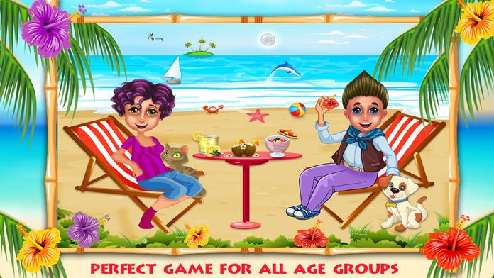 夏季饮料: 海滩派对-薯条、 冰棒、 柠檬水 & 三明治店游戏为孩子及青少年游戏截图