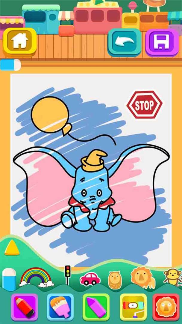 宝宝益智填色涂色书游戏截图