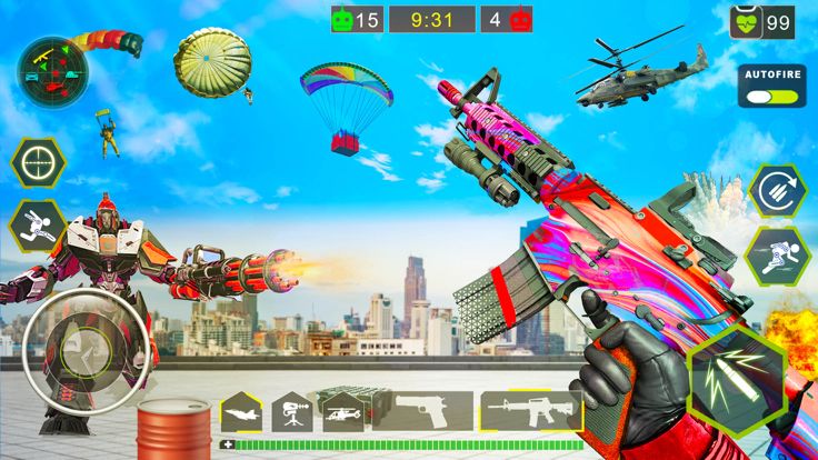 机器人战争 FPS 射击游戏游戏截图