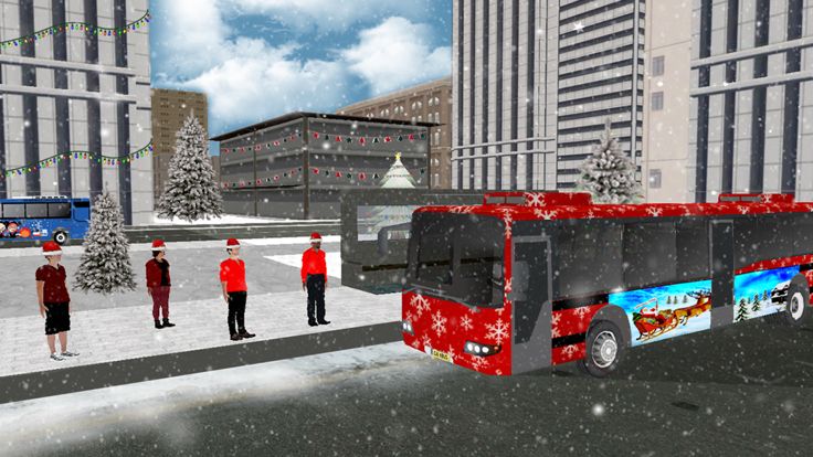 圣诞晚会巴士模拟3 d 旅游滑雪胜地游戏截图