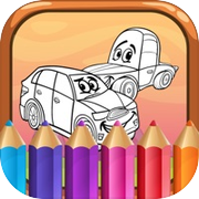 Free Coloring Book for Kids - Cartoon Car