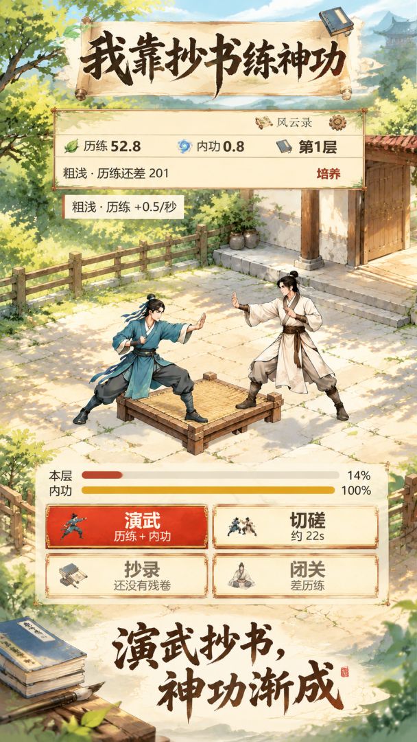 我靠抄书练神功游戏截图