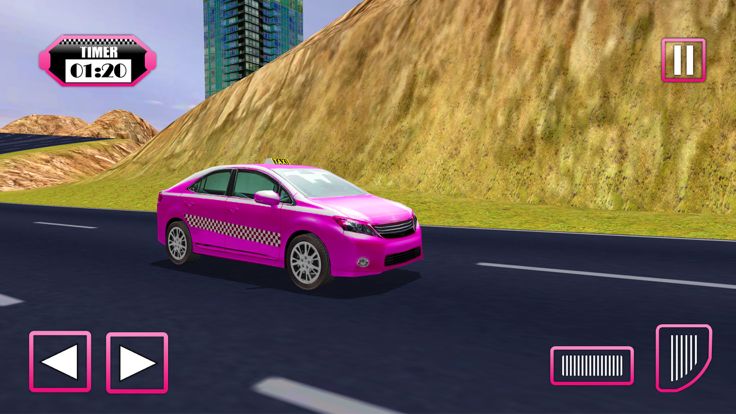 粉红色出租车女司机和现代汽车冲浪游戏游戏截图