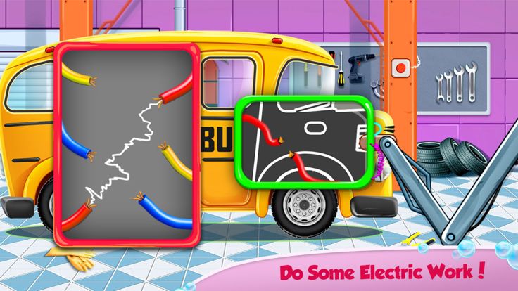 Kids Bus: Super Car Wash Salon游戏截图