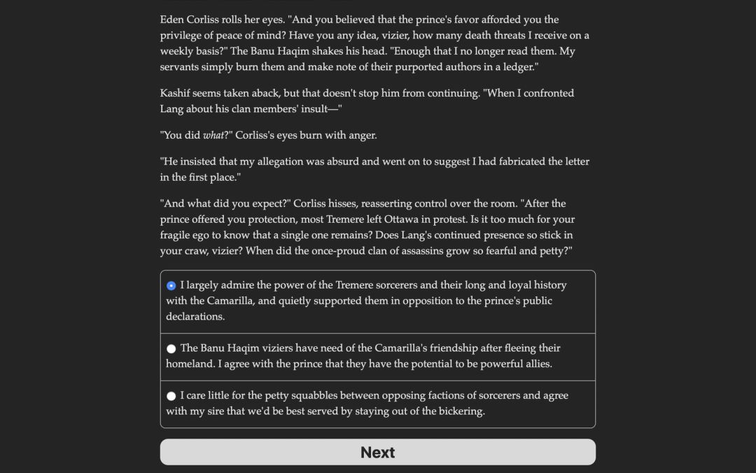 Vampire: The Masquerade — Parliament of Knives游戏截图