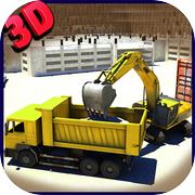 挖掘机模拟器3D - 驾驶重型工程起重机真正的停车场模拟游戏icon