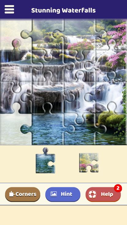 Stunning Waterfalls Puzzle游戏截图