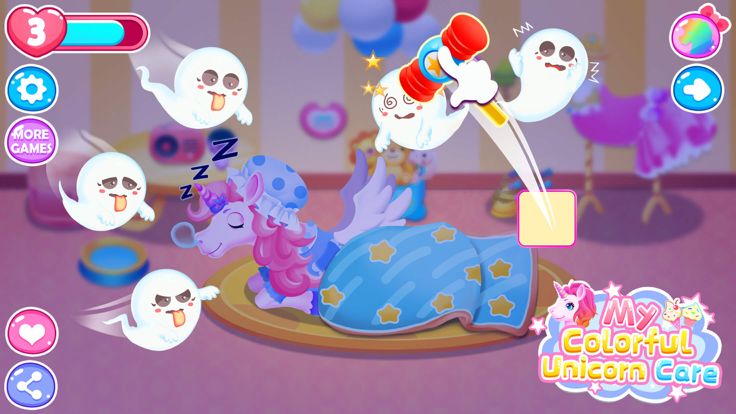我的七彩独角兽护理-呵护你喜欢的小马游戏截图