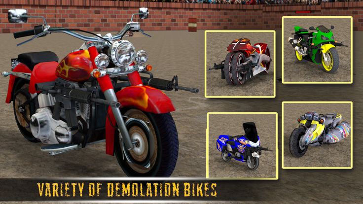 Real Demolition Derby Bike Racing & Crash Stunts游戏截图