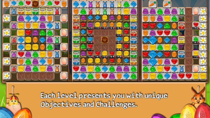 Bunny Drops - Match three puzzle游戏截图