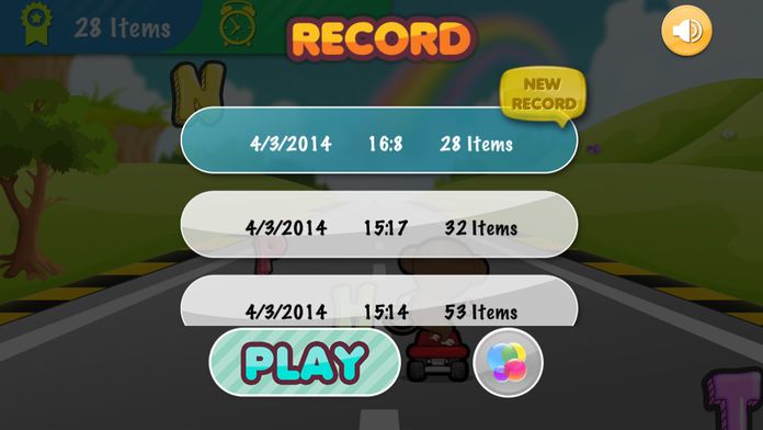 ABC滑板高手- 适合学龄前儿童、婴儿、儿童学习英语游戏截图