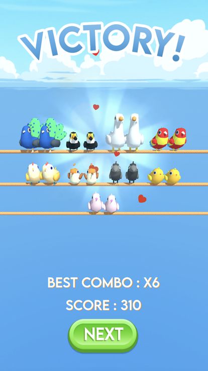 Fly Match 3D - LoveBird Master游戏截图
