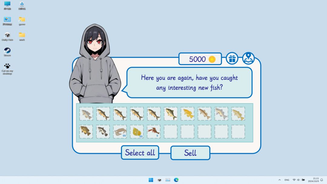 桌面钓鱼游戏截图