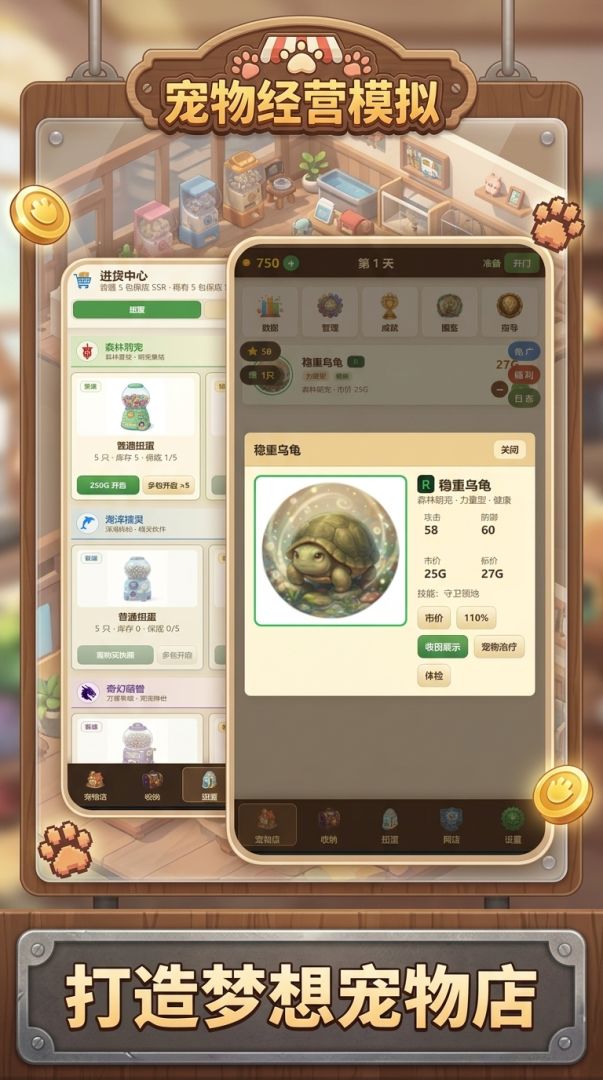 宠物经营模拟游戏截图