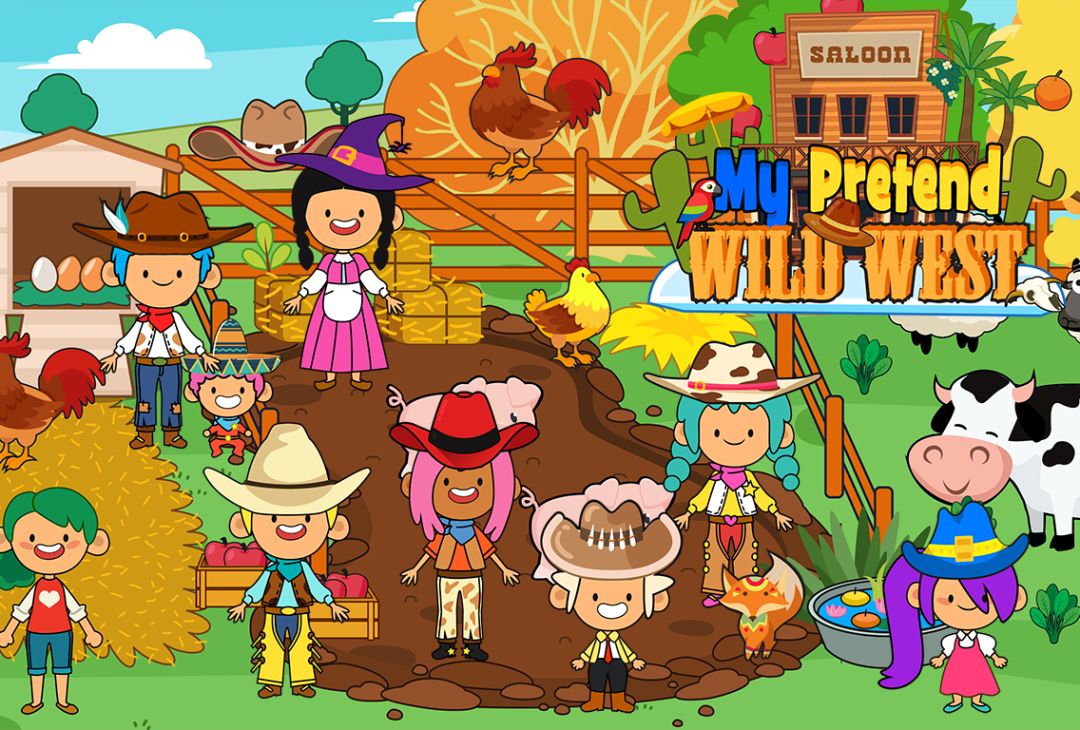 My Pretend Wild West - Cowboy & Cowgirl Kids Games游戏截图