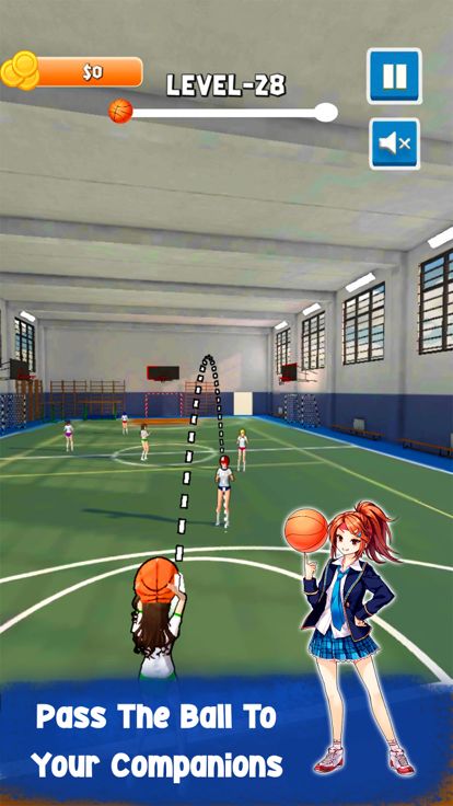 动漫 校园篮球 扣篮游戏截图