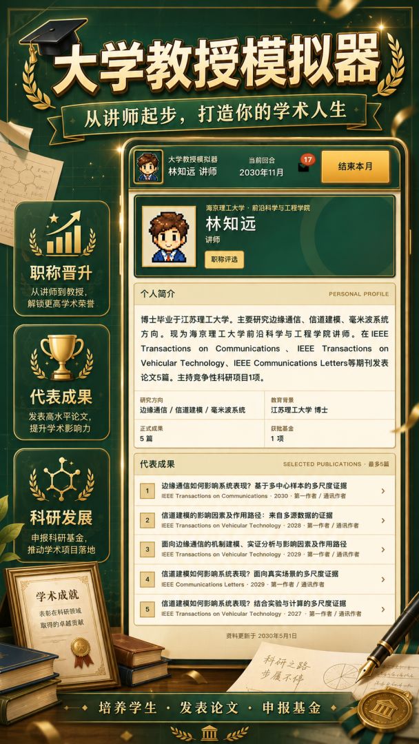 大学教授模拟器游戏截图