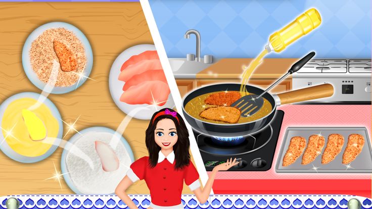 烹饪鸡肉帕尔马干酪游戏截图