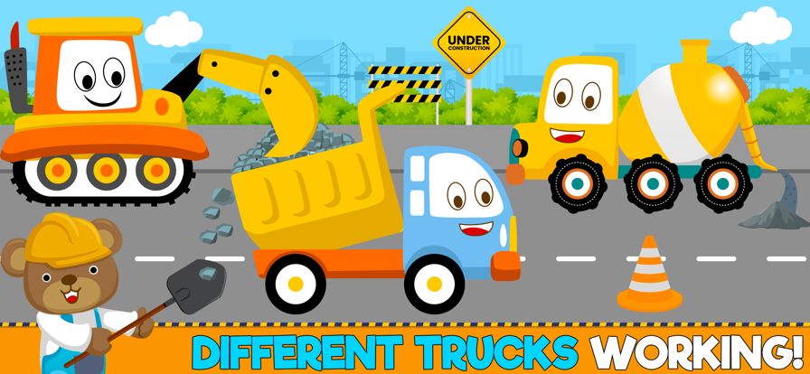 Funny Construction Trucks Game游戏截图