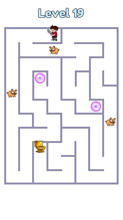 迷宫逃脱：冲厕所游戏截图