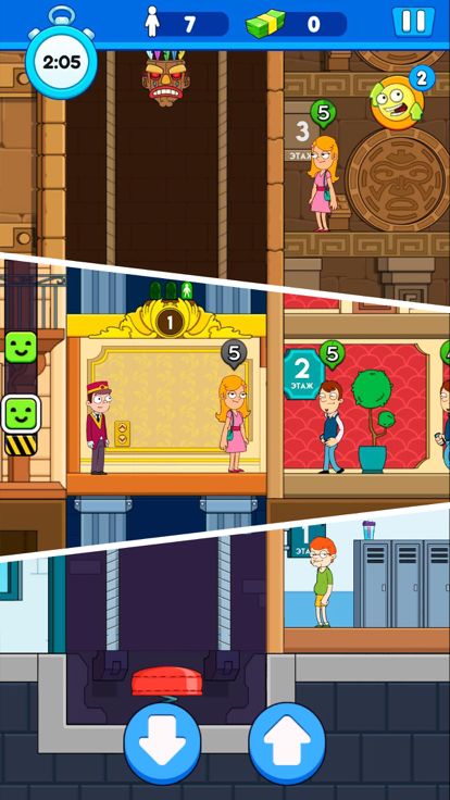 酒店电梯：酒店门卫模拟器;经营类游戏。游戏截图