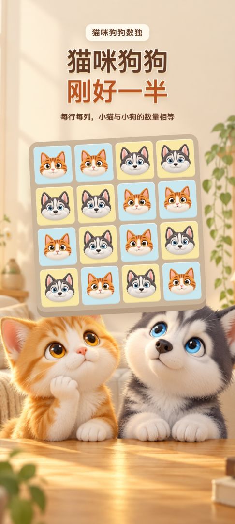 猫咪狗狗数独游戏截图