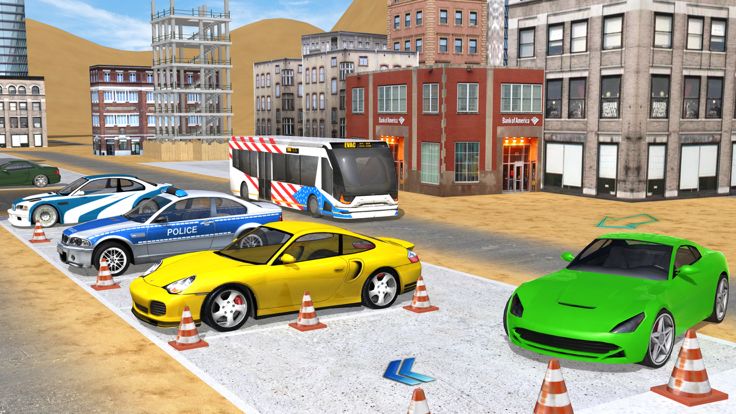 Multi Desert City Level Luxurious Cars Parking游戏截图
