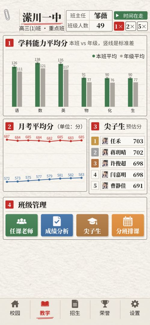 县中校长:从全省倒数到第一游戏截图