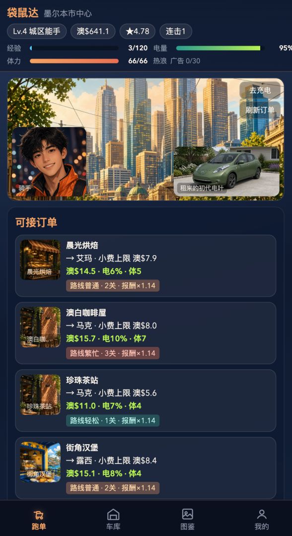 我在澳洲送外卖模拟器游戏截图