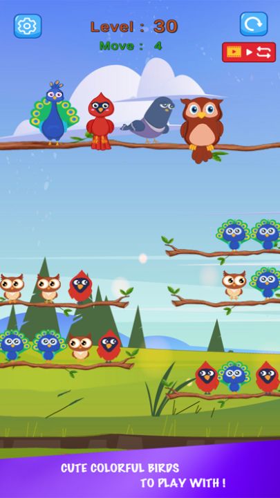 Baby bird sort : color puzzle游戏截图