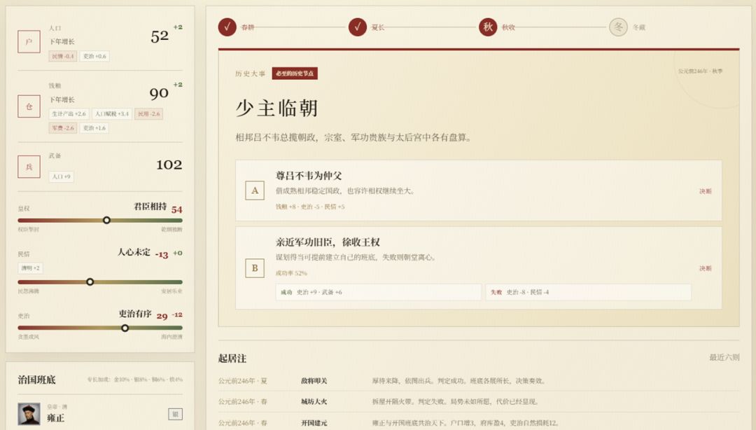 五百年王朝：四时治世游戏截图