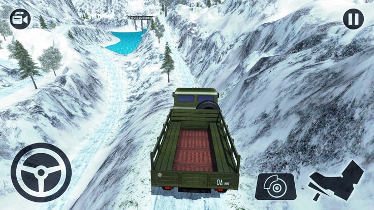 Off Road Army Truck Parking Sim - Snow Driving 3D游戏截图