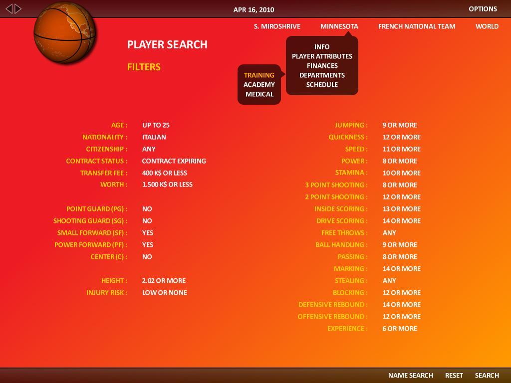 World Basketball Manager 2010游戏截图