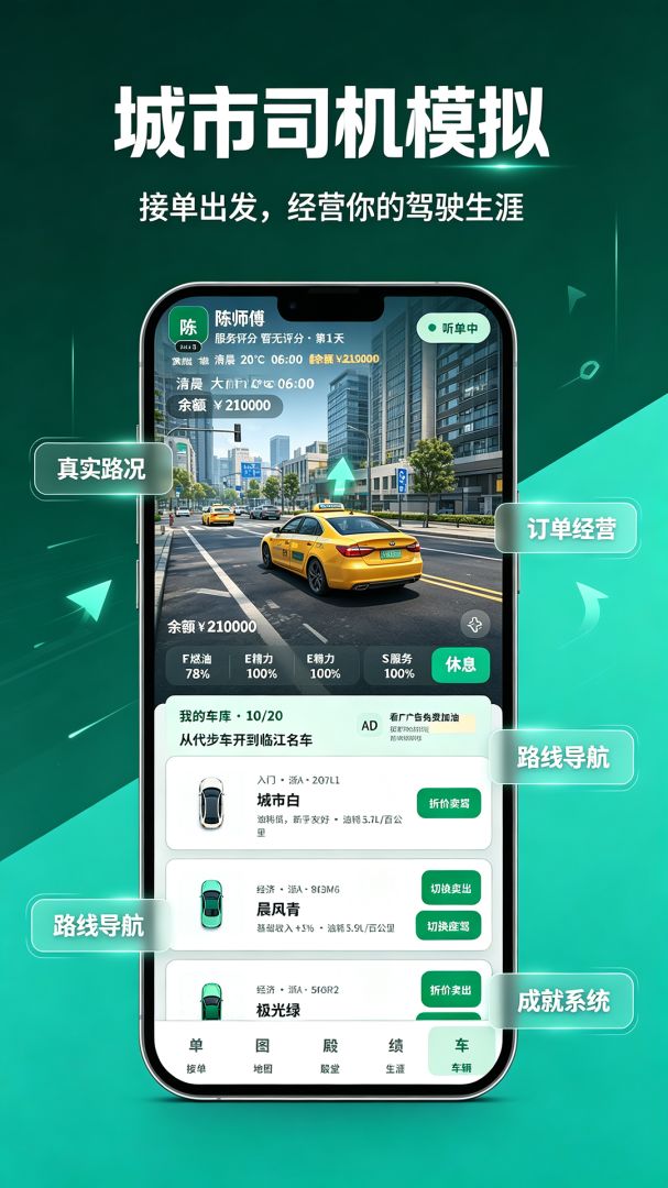 滴滴跑车:从负债开局开到临江首富游戏截图