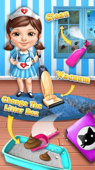 Sweet Baby Girl Cat Shelter – No Ads游戏截图