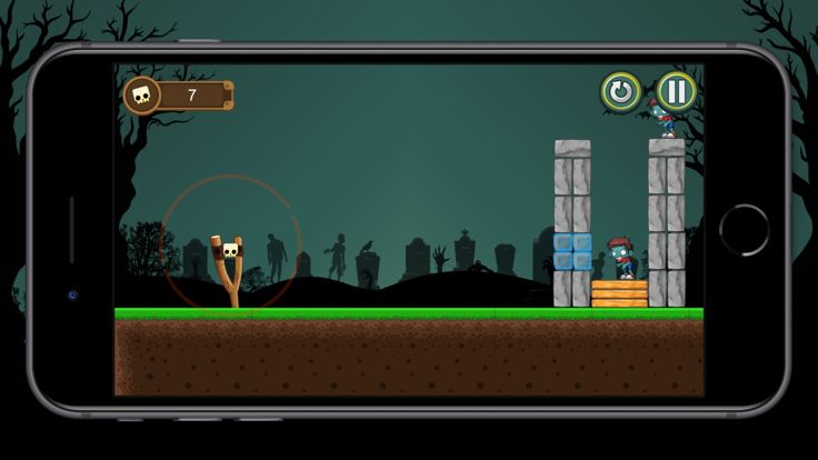 Zombie Town: 2D physics游戏截图