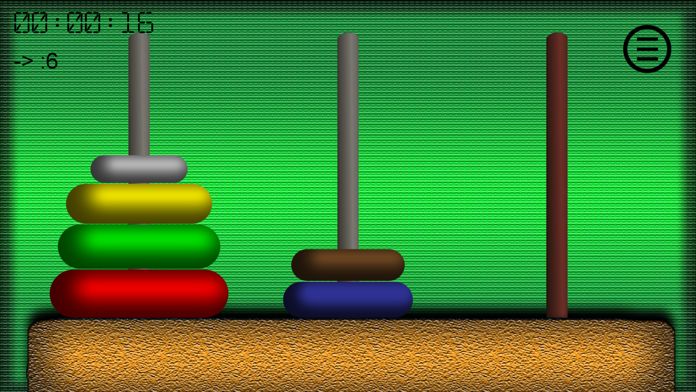 汉诺塔 (Tower of Hanoi)游戏截图