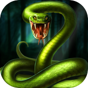 愤怒的蟒蛇攻击。 ioicon