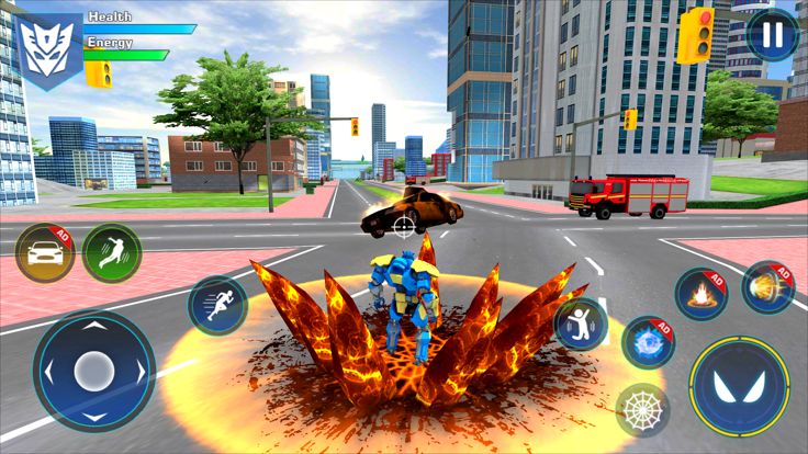 Flying Car Robot Fighting War游戏截图