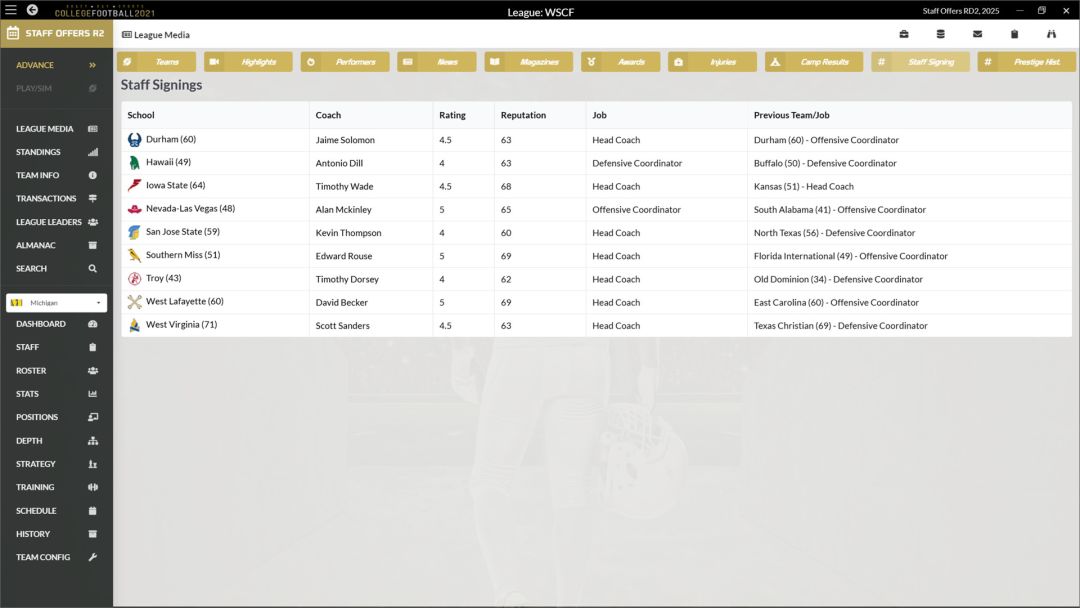 Draft Day Sports: College Football 2021游戏截图