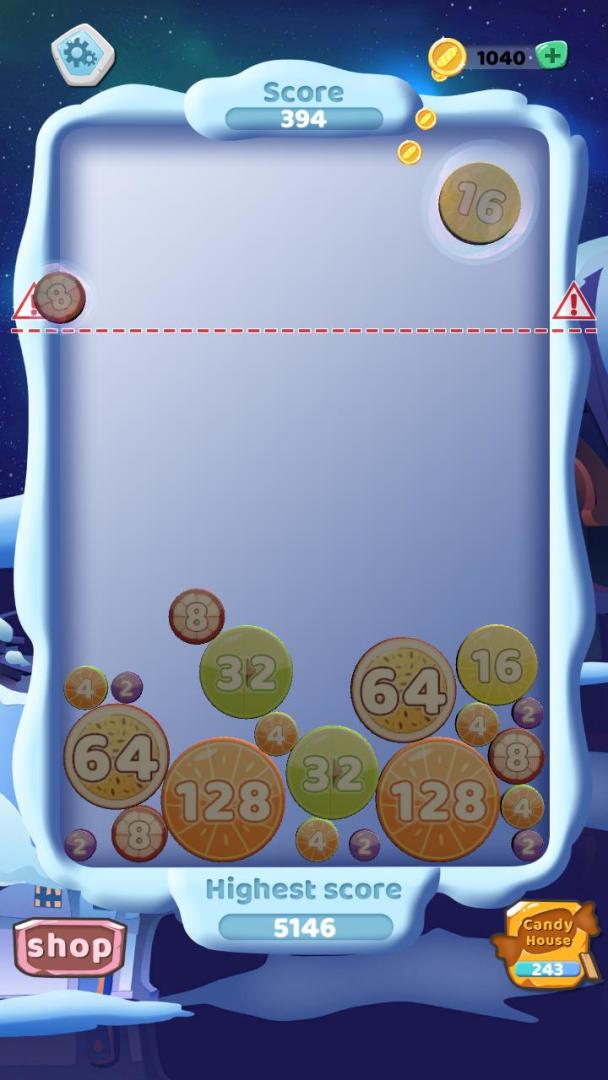 Candy Cutting 2048游戏截图