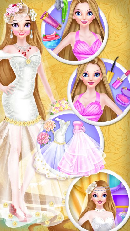 长发公主结婚-女生化妆游戏游戏截图