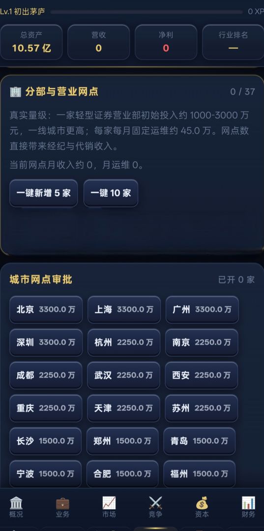 模拟经营证券公司游戏截图